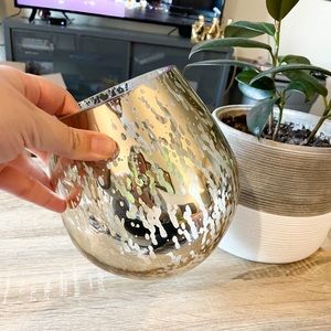 gold speckled votive/vase